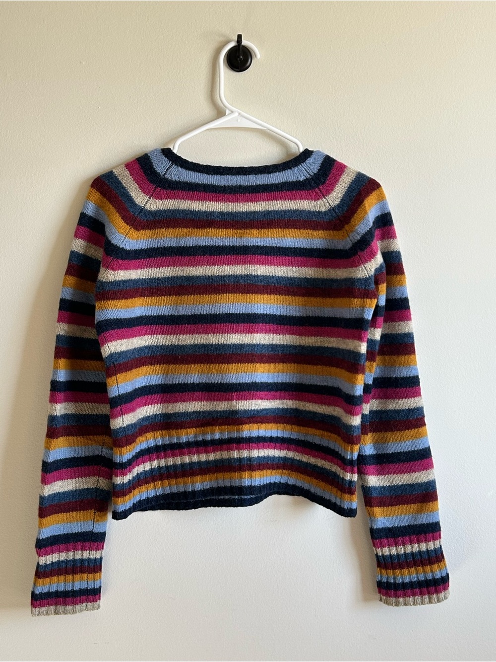 Smart Set Wool Striped Multicolor Knit Crewneck Sweater - Picture 6 of 6